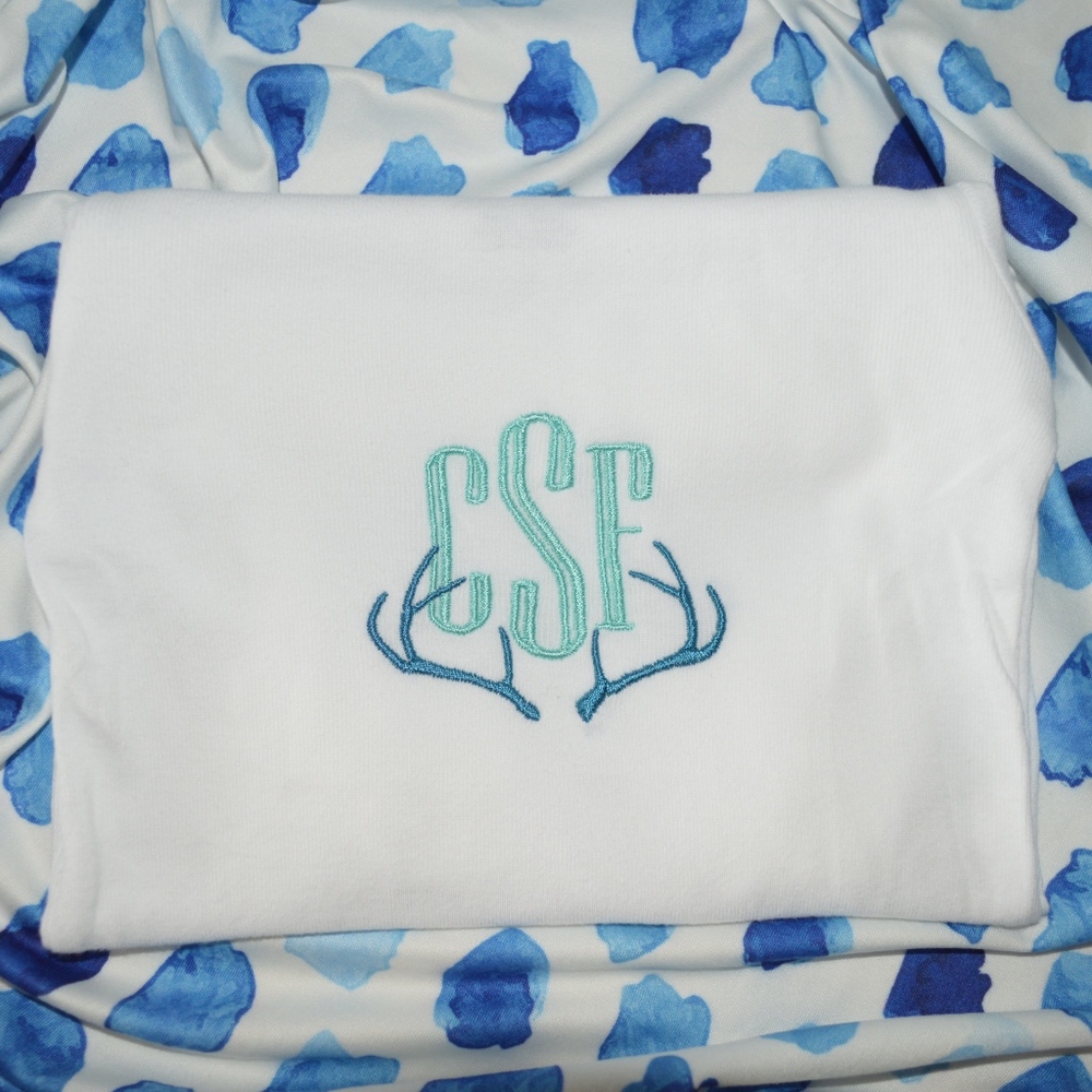Custom Monogrammed Baby Gift Onesie Embroidery